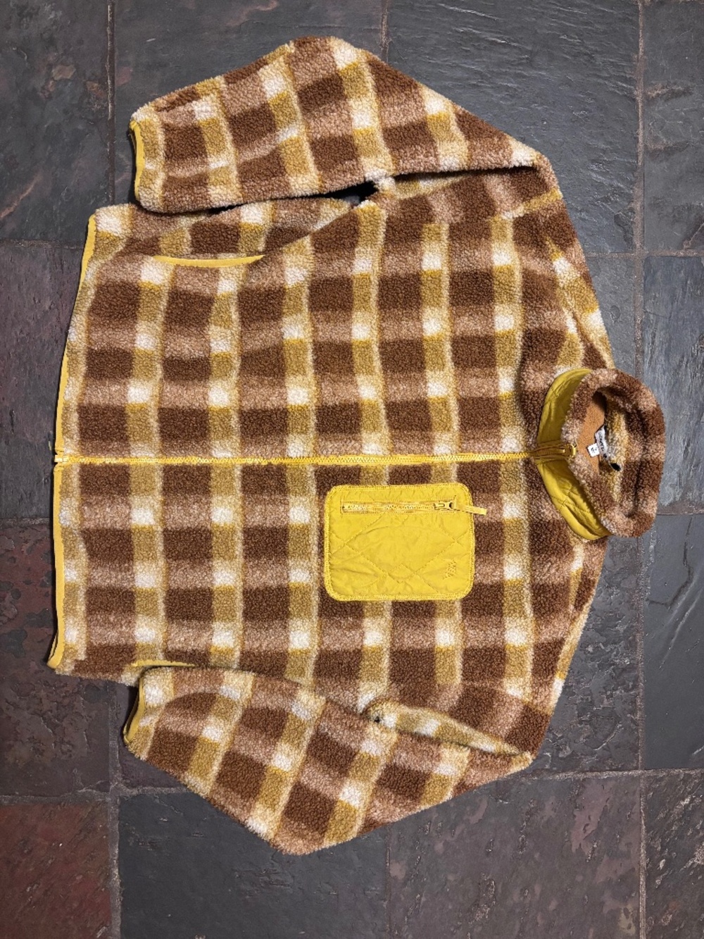 UNIQLO x JW Anderson Yellow and Brown Plaid Jacket